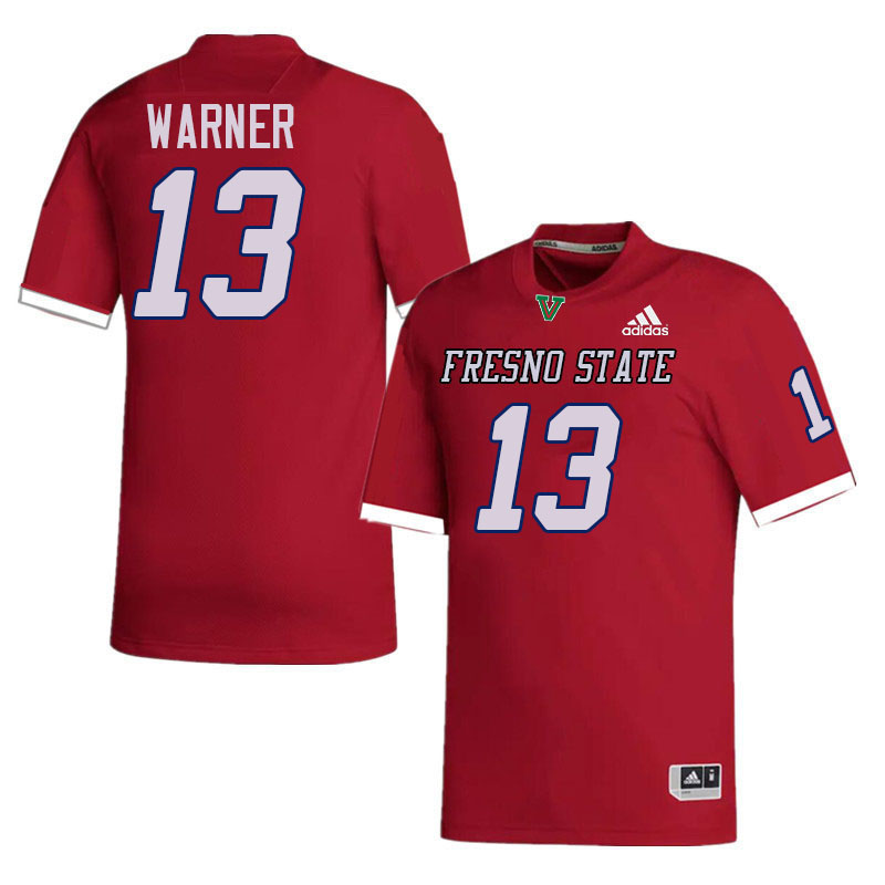 Fresno State Bulldogs #13 E.J. Warner College Football Jerseys,Uniforms-Red Fresno State Bulldogs #13 E.J. Warner College Football Jerseys,Uniforms-Red